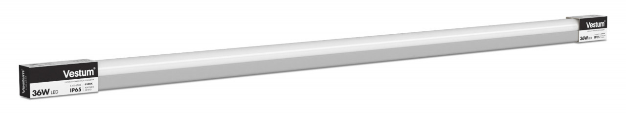 Світлодіодний лінійний світильник Vestum 1,2м 36W 6500K IP65 - Фото №1 Світлодіодний лінійний світильник Vestum 1,2м 36W 6500K IP65 - Фото №1