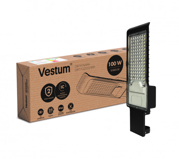 Світлодіодний консольний світильник Vestum 100W 10000Лм 6500K 85-265V IP65  - Фото №1