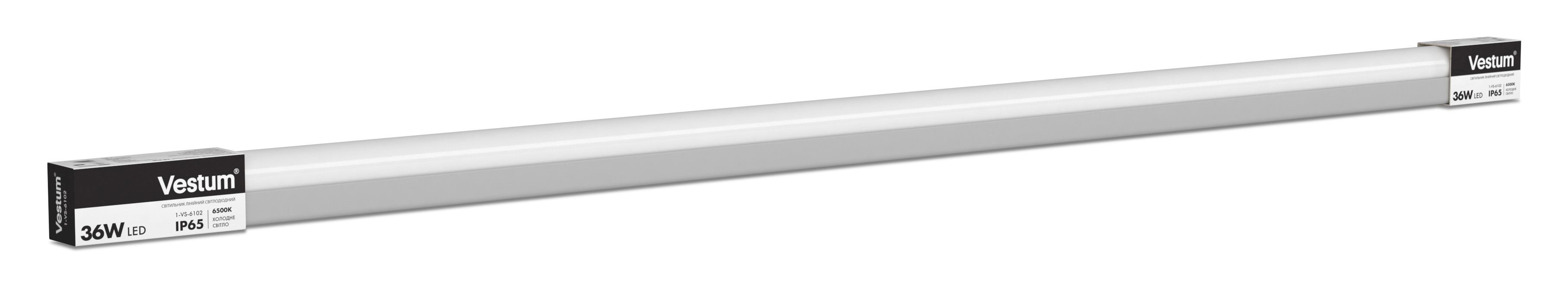 Світлодіодний лінійний світильник Vestum 1,2м 36W 6500K IP65 Світлодіодний лінійний світильник Vestum 1,2м 36W 6500K IP65
